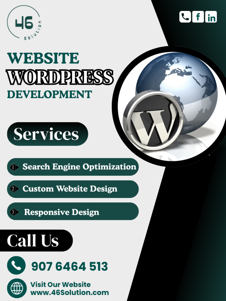 Laptop displaying WordPress dashboard with creative workspace elements in 2025.