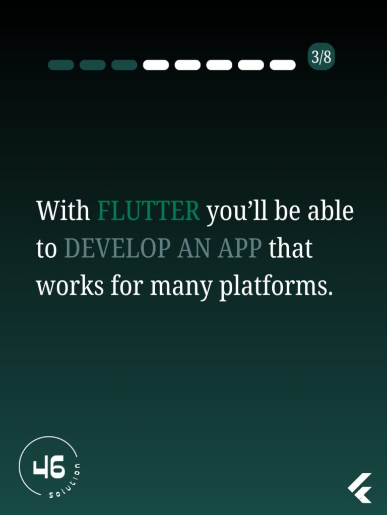 Powerful Flutter app development showcasing scalable, high-performance mobile applications for modern businesses across Android and iOS platforms.